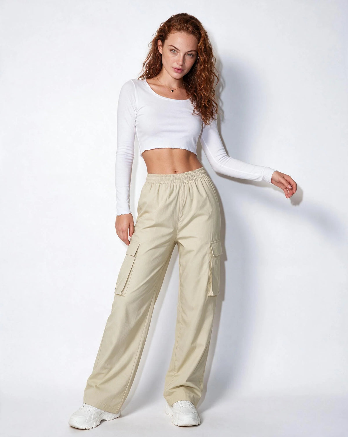 Black Cargo Pants | Men's Wide-Leg Trousers with Pockets 8