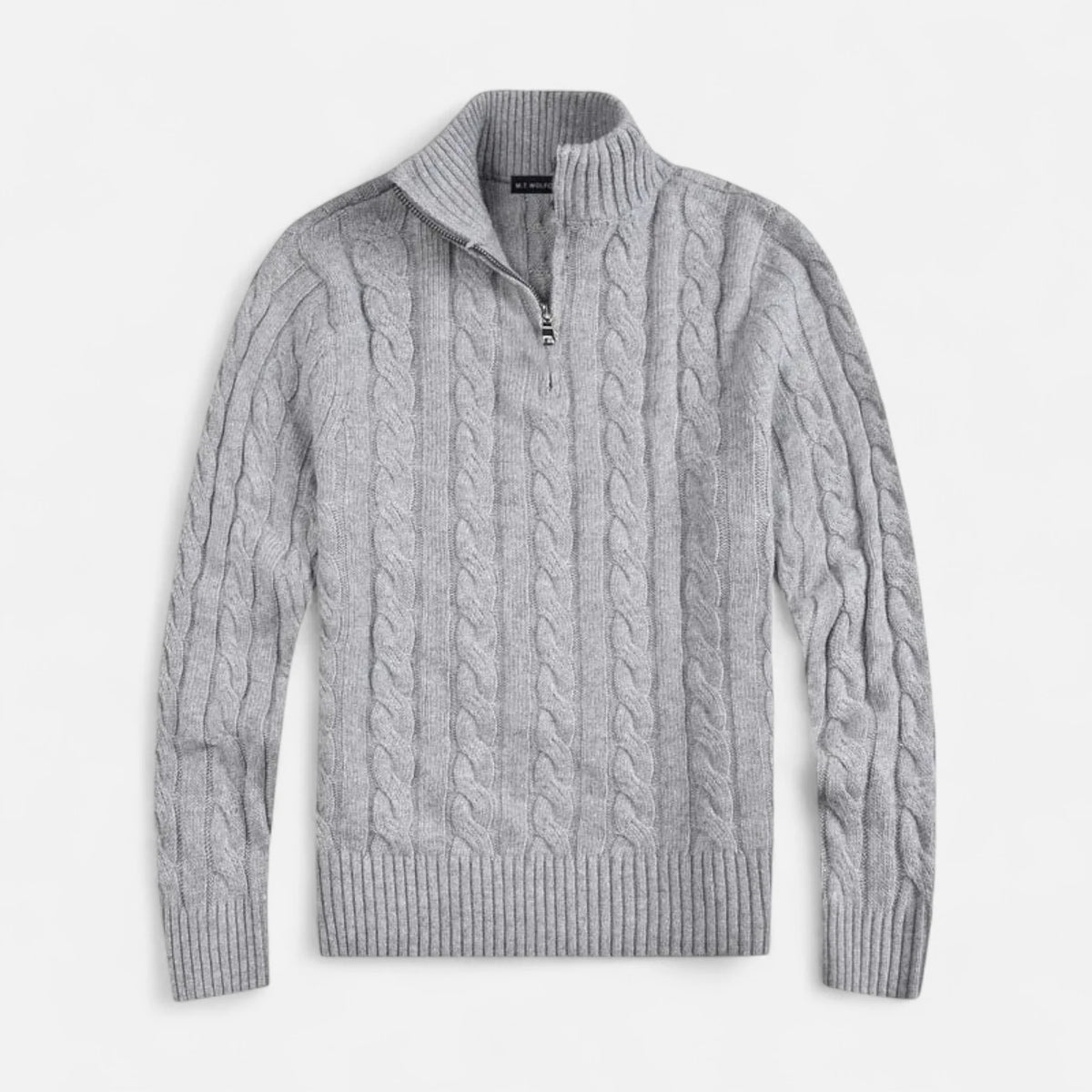 Men's Half-Zip Sweater Wool Blend | Classic Knit Pullover 6
