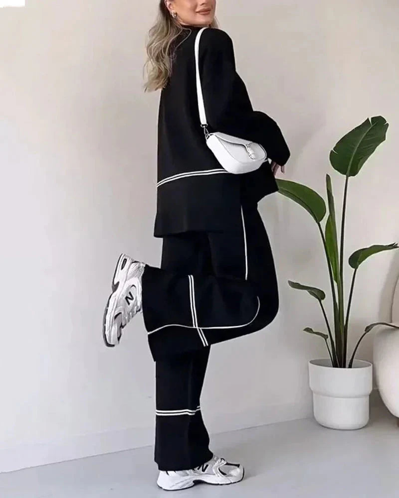 Oversized Women's Co-Ord Set | Two Piece Set with Wide-Leg Trousers 6