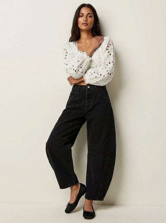 Baggy Women's Jeans | High Waist Relaxed Fit Denim 0