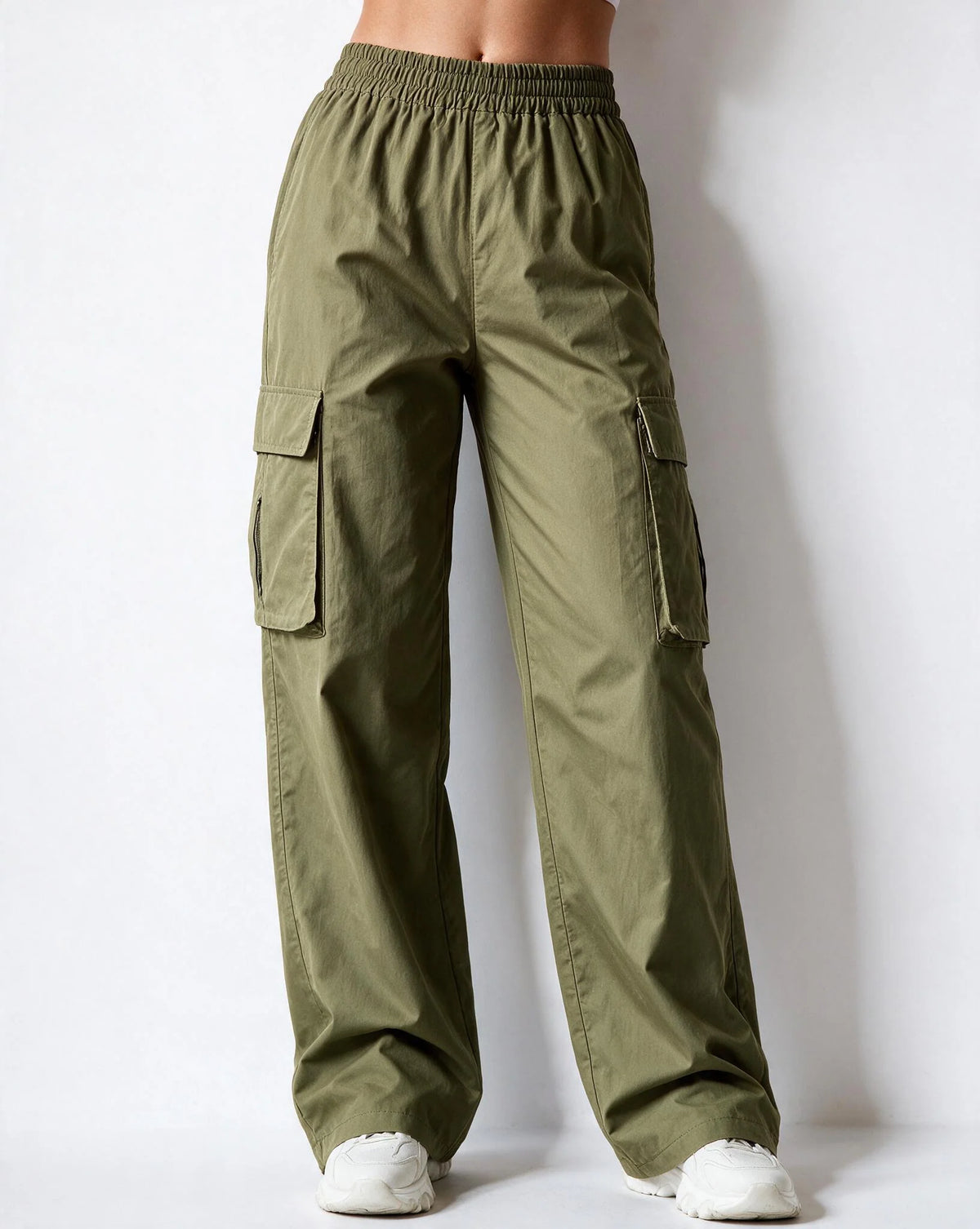 Black Cargo Pants | Men's Wide-Leg Trousers with Pockets 0