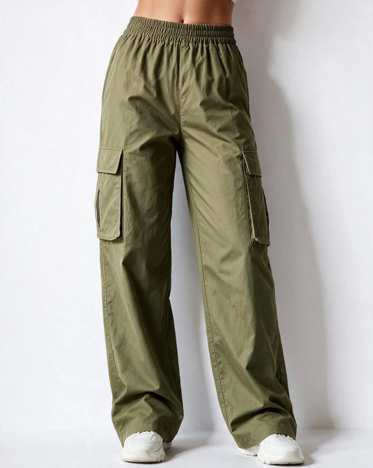 Black Cargo Pants | Men's Wide-Leg Trousers with Pockets 0