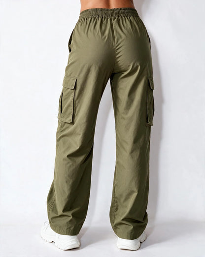 Black Cargo Pants | Men's Wide-Leg Trousers with Pockets 1