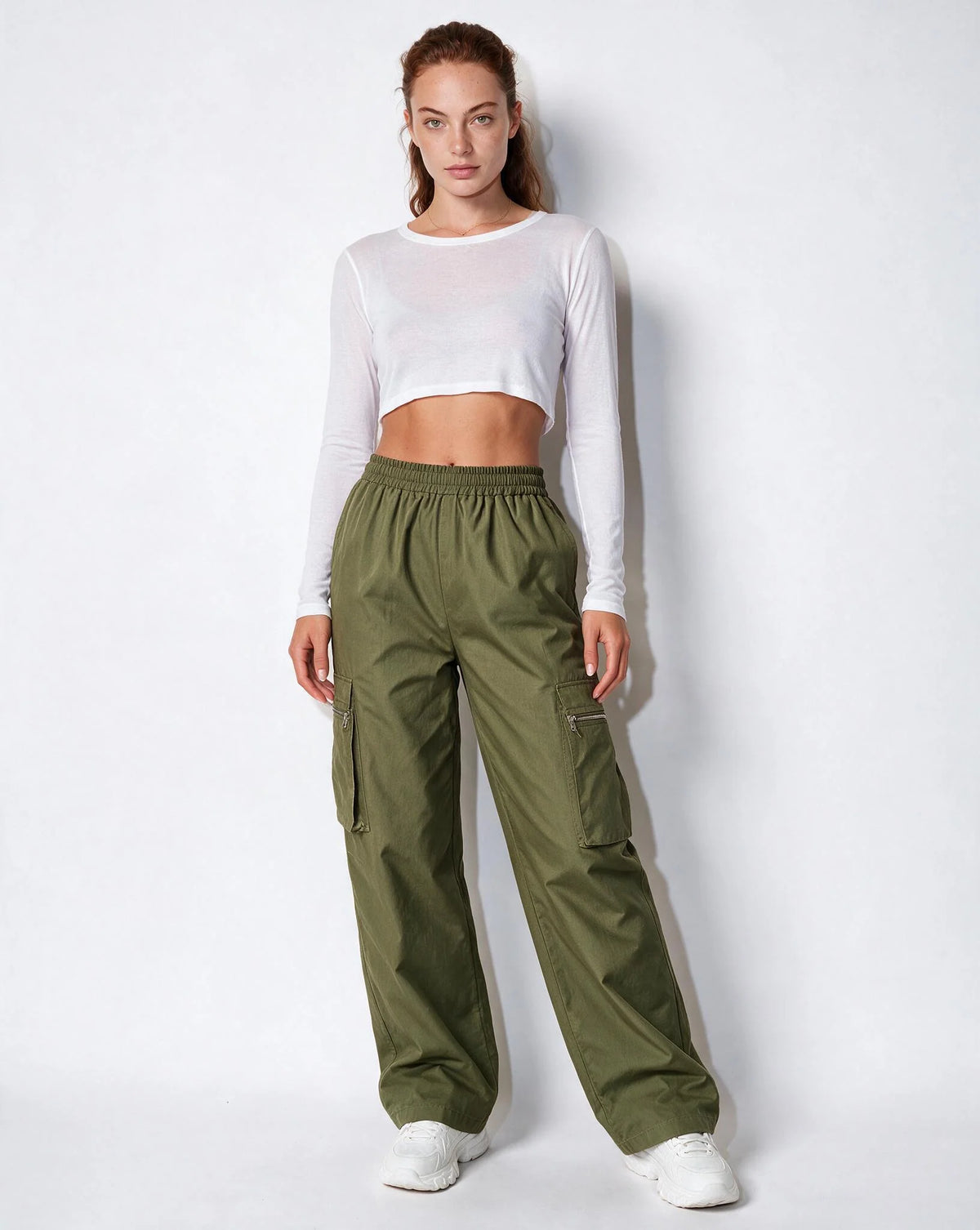 Black Cargo Pants | Men's Wide-Leg Trousers with Pockets 2