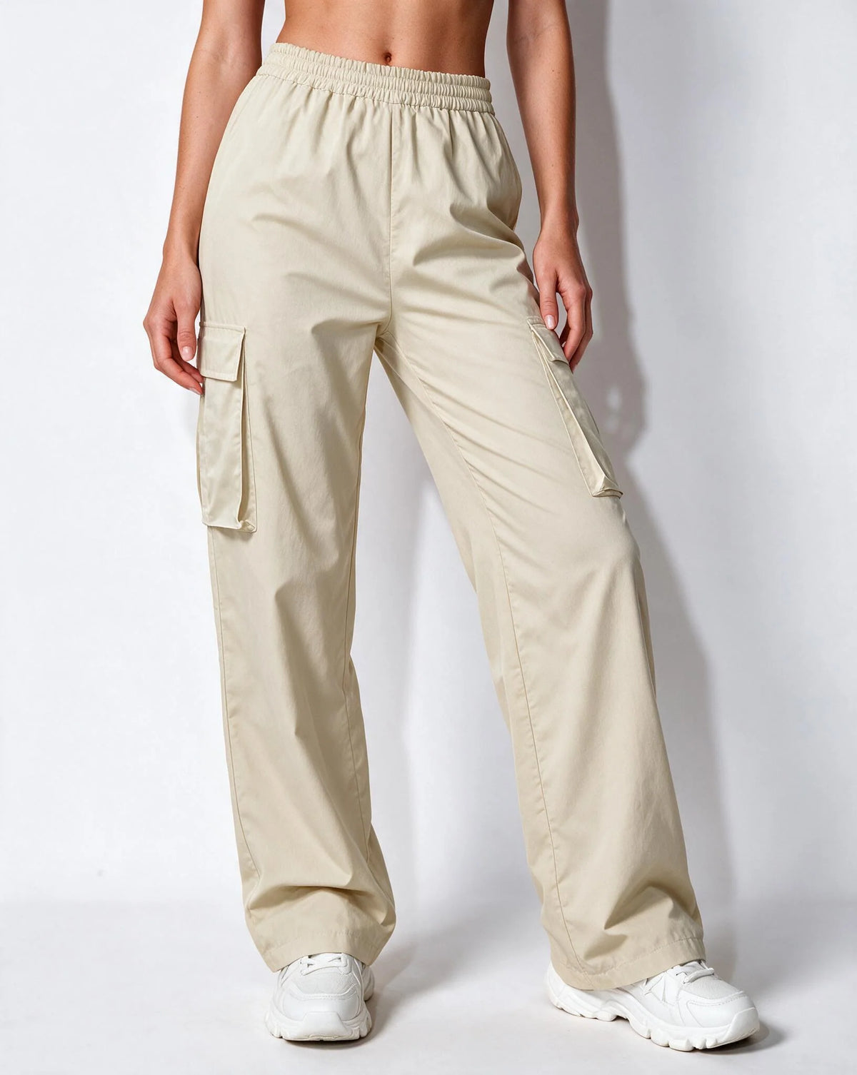 Black Cargo Pants | Men's Wide-Leg Trousers with Pockets 6