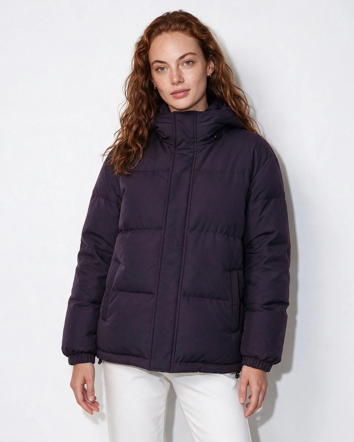 Box-Quilted Hooded Black Puffer Jacket | Men's Casual Outerwear 0