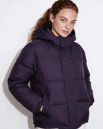 Box-Quilted Hooded Black Puffer Jacket | Men's Casual Outerwear 2