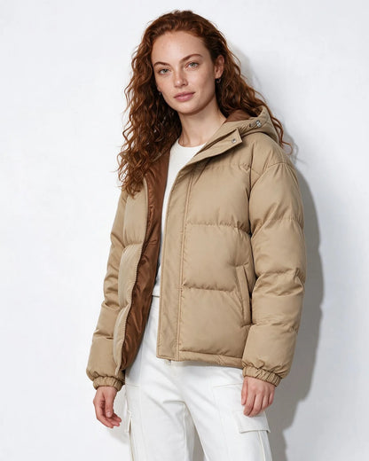 Box-Quilted Hooded Black Puffer Jacket | Men's Casual Outerwear 4