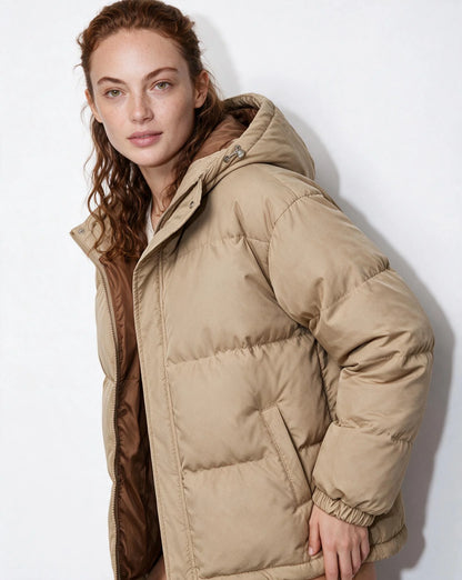 Box-Quilted Hooded Black Puffer Jacket | Men's Casual Outerwear 5