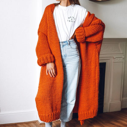 Chunky Knit Cardigan Women Long Sleeve Open Front 3