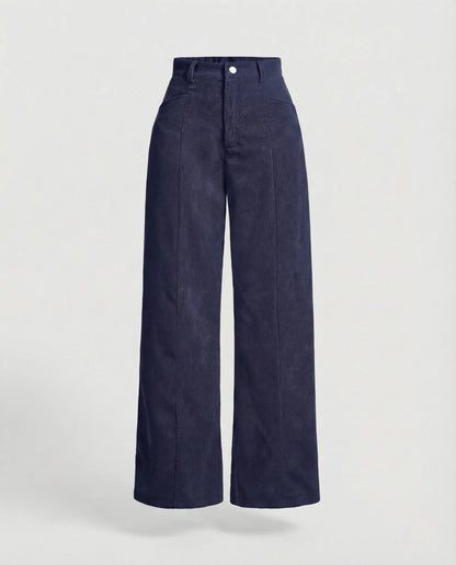 Corduroy Wide-Leg Trousers | Women's High-Waisted Pants 11