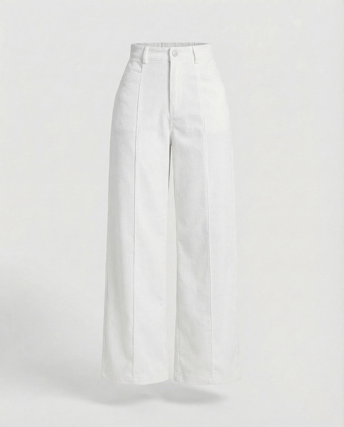 Corduroy Wide-Leg Trousers | Women's High-Waisted Pants 12