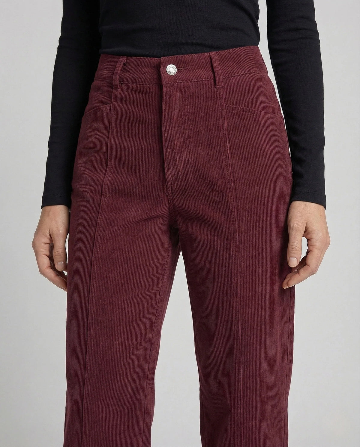 Corduroy Wide-Leg Trousers | Women's High-Waisted Pants 3