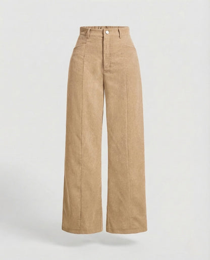 Corduroy Wide-Leg Trousers | Women's High-Waisted Pants 7