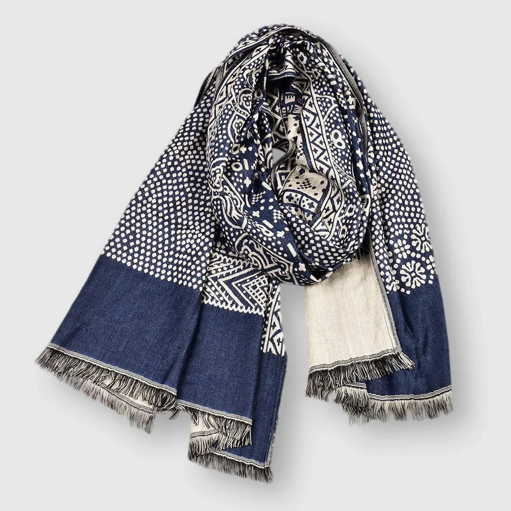 Cotton Scarf Lightweight Patterned 65x195 cm 1