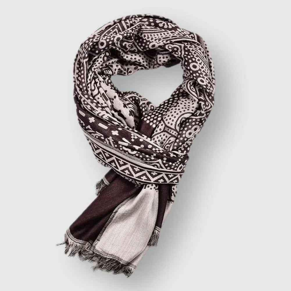 Cotton Scarf Lightweight Patterned 65x195 cm 3