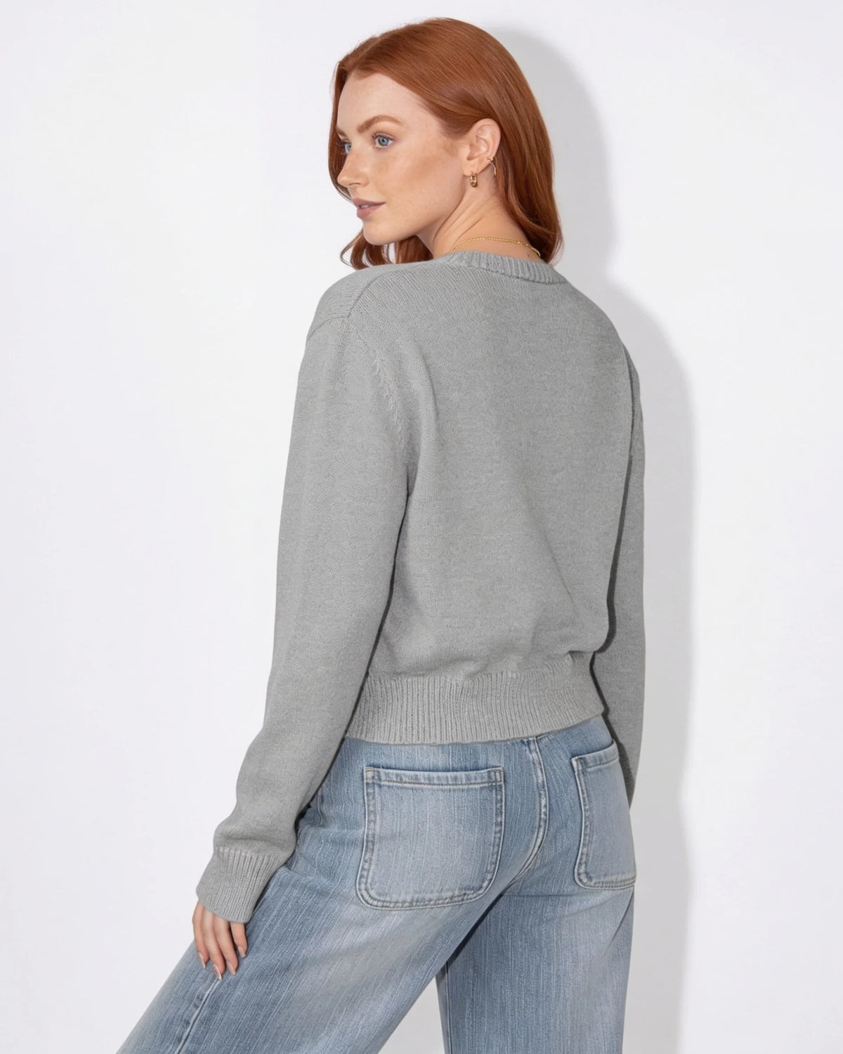 Cropped Knit Cardigan | Button-Front Lightweight Layering 1