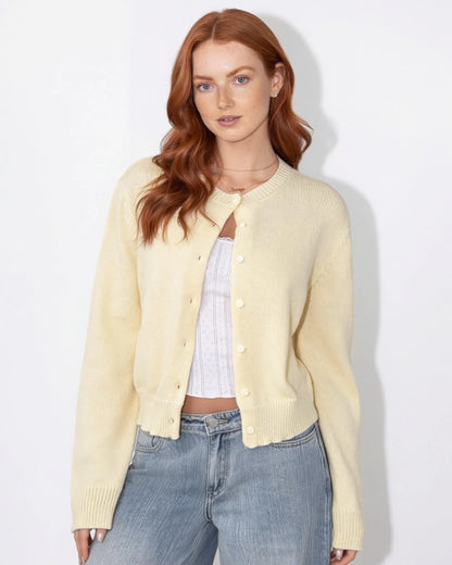 Cropped Knit Cardigan | Button-Front Lightweight Layering 10