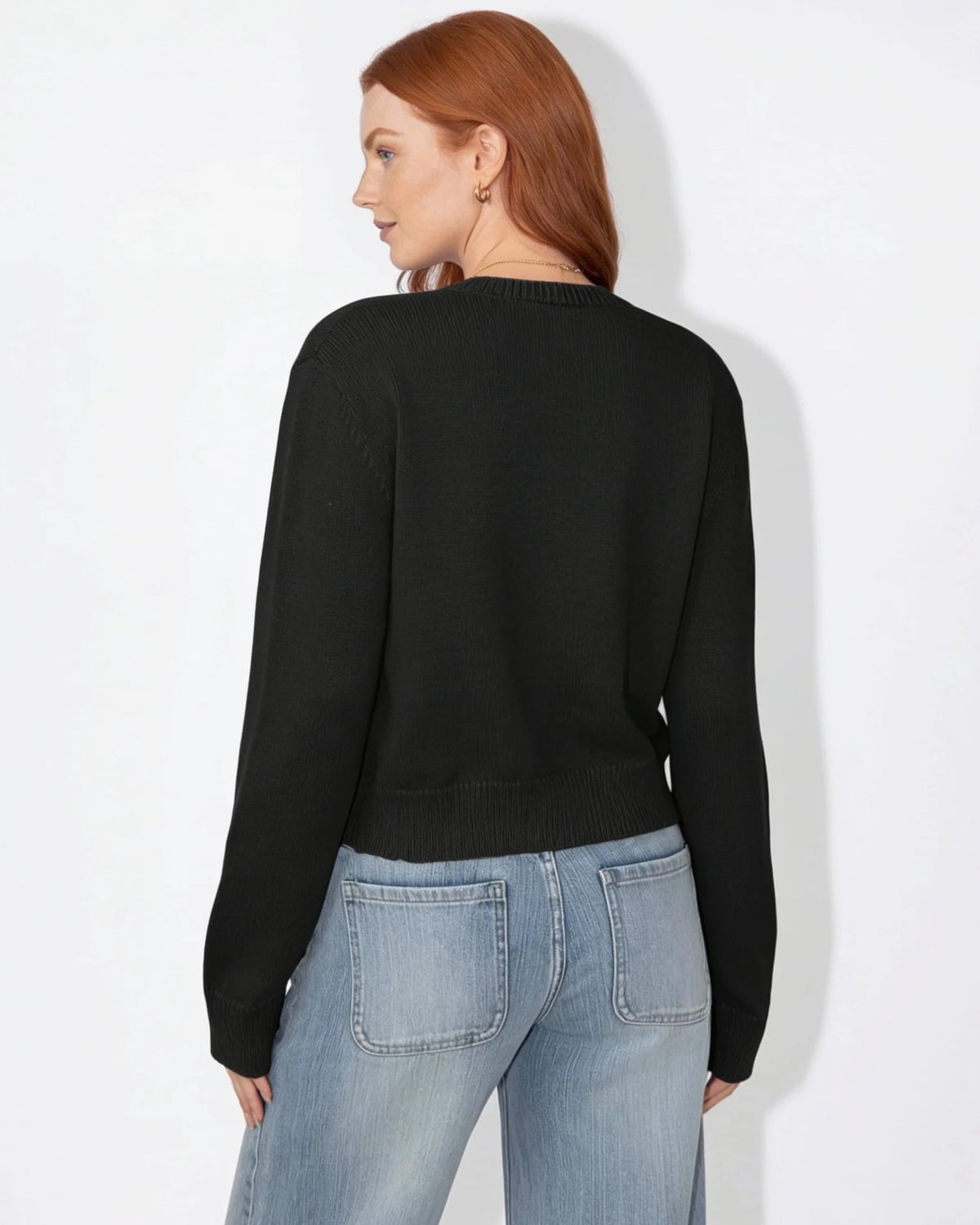 Cropped Knit Cardigan | Button-Front Lightweight Layering 5