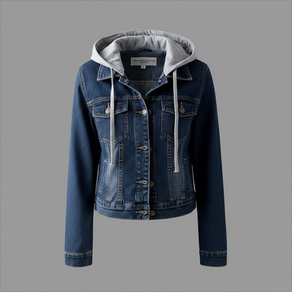 Denim Jacket with Removable Hood | Women's Jacket