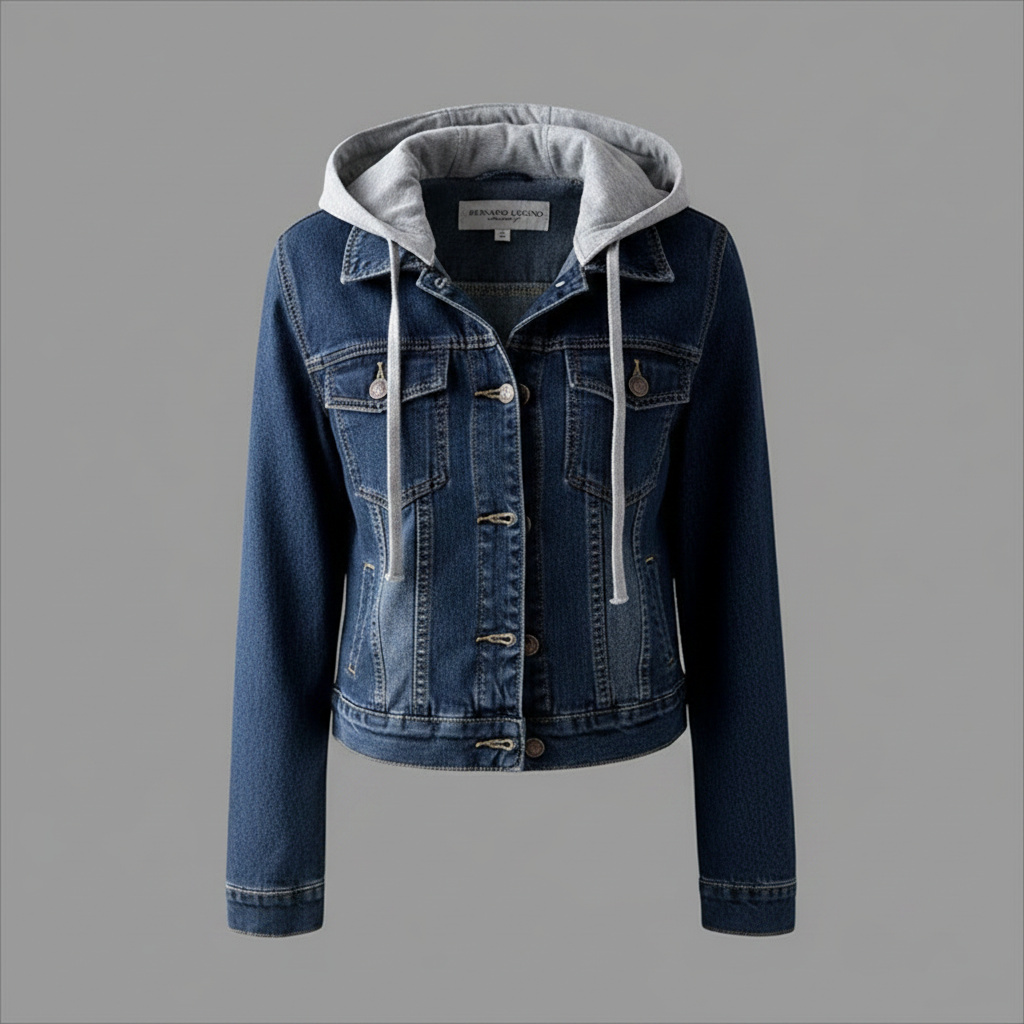 Denim Jacket with Removable Hood | Women's Jacket 1