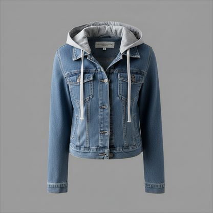 Denim Jacket with Removable Hood | Women's Jacket 6