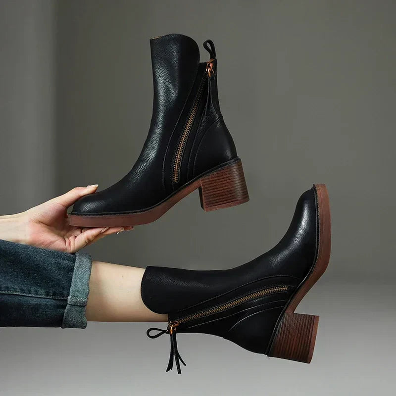Drune | Women's Leather Ankle Boots Black 5