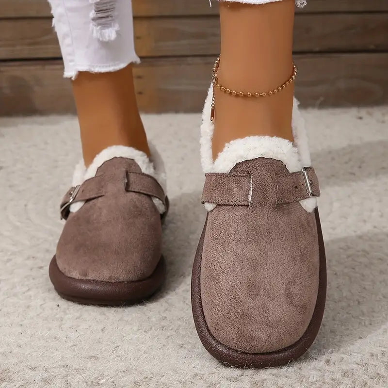 Drune | Women's Plush Round Toe Slippers 6