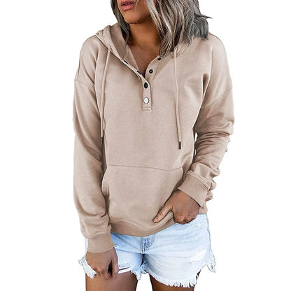Drune | Women's Relaxed Fit Hoodie with Button Details 5
