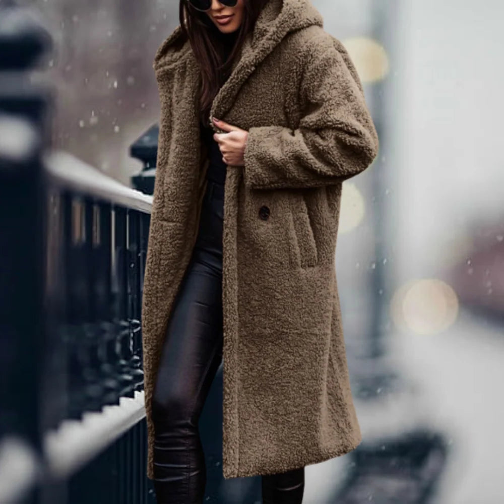 Drune | Women's Winter Jacket Elegant Hooded Coat 10