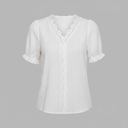 White Puff Sleeve Blouse | Women's Summer Top