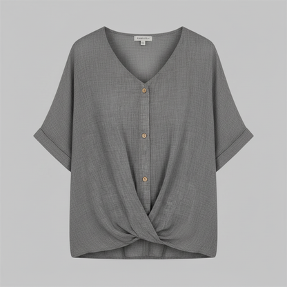 Elegant V-Neck Long Sleeve Blouse | Women's Fashion Top