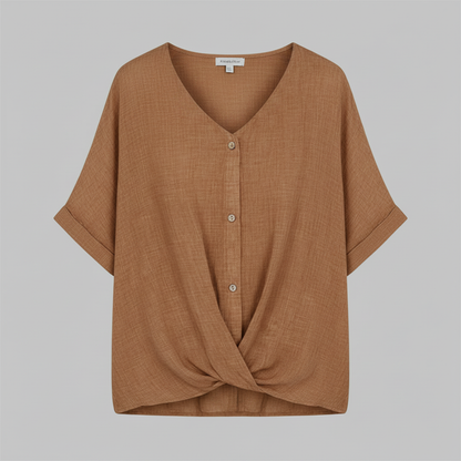 Elegant V-Neck Long Sleeve Blouse | Women's Fashion Top