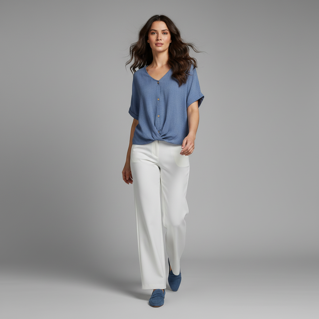 Elegant V-Neck Long Sleeve Blouse | Women's Fashion Top