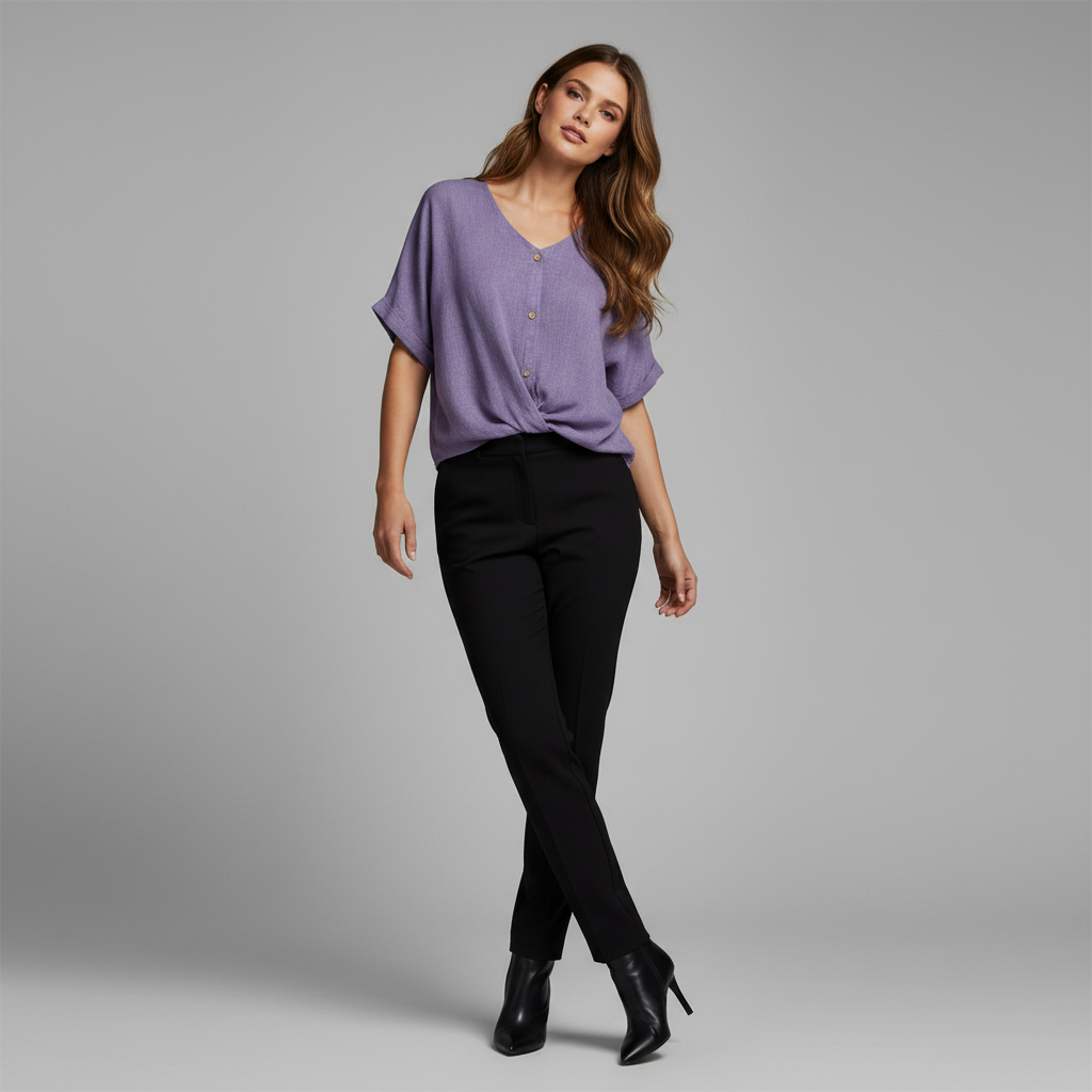 Elegant V-Neck Long Sleeve Blouse | Women's Fashion Top
