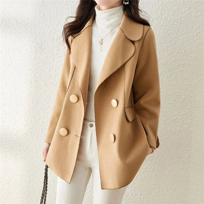 Enna Woolen Coat | Women's Double-Breasted Wool Blend 3