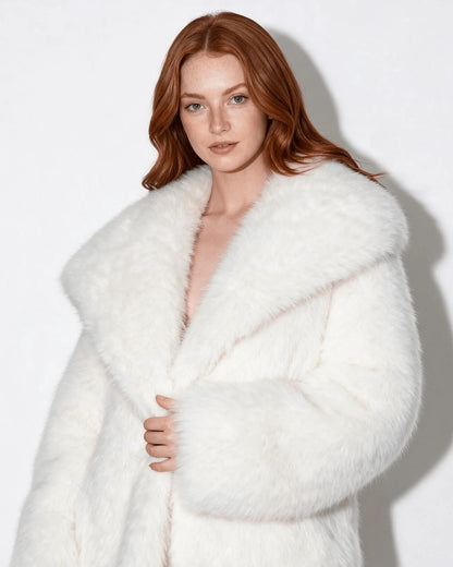 Faux Fur Jacket | Cropped Hip-Length with Portrait Collar 2