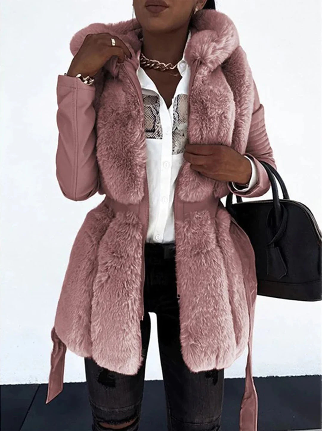 Faux Fur Trim Longline Women's Winter Jacket | Women's Coats 1