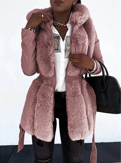 Faux Fur Trim Longline Women's Winter Jacket | Women's Coats 1