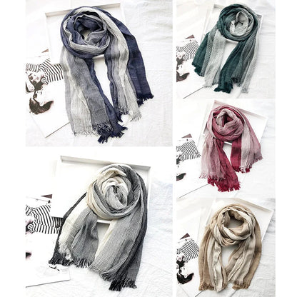 Heritage Stripe Linen Scarf | Cotton-Linen Blend Accessory 5