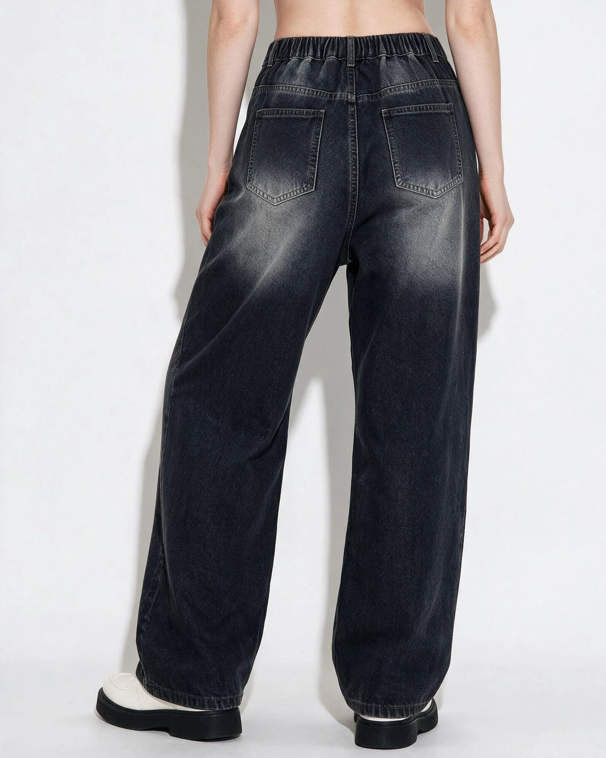 High-Rise Wide-Leg Jeans Blue Denim 1