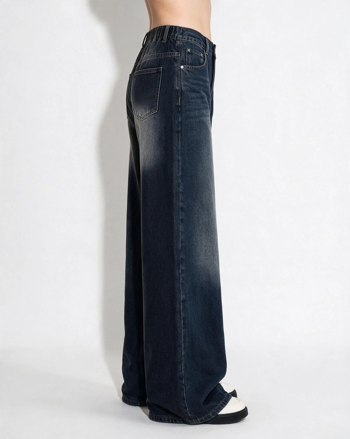 High-Rise Wide-Leg Jeans Blue Denim 2