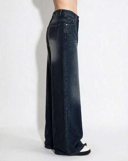 High-Rise Wide-Leg Jeans Blue Denim 2