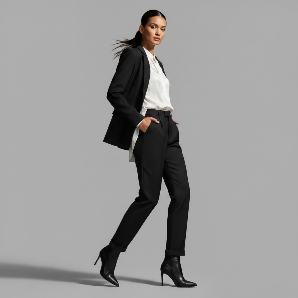 High Waist Women's Suit Trousers | Office Wear