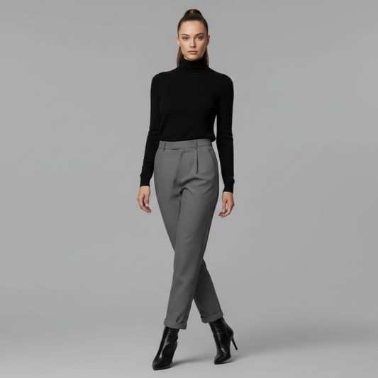 High Waist Women's Suit Trousers | Office Wear