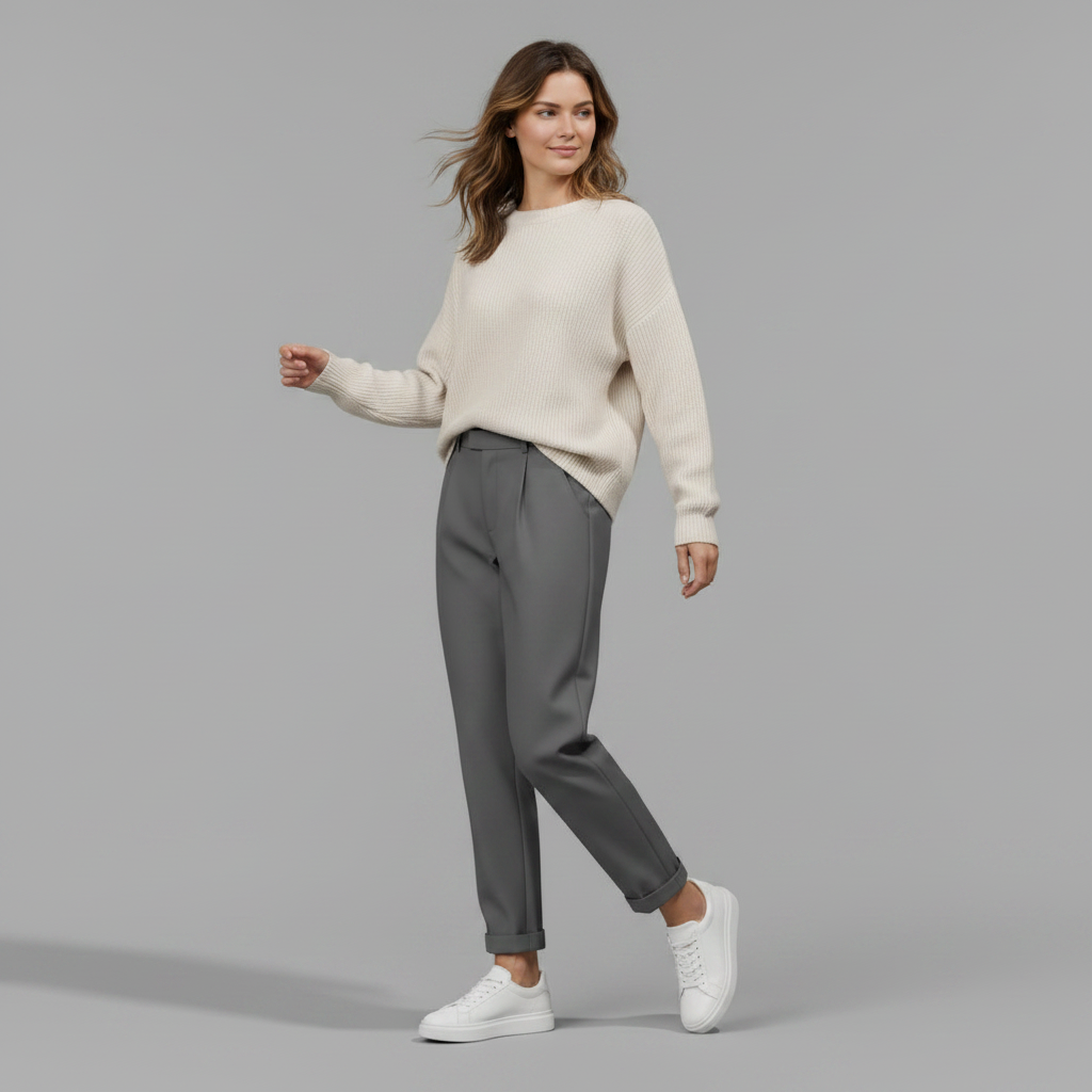 High Waist Women's Suit Trousers | Office Wear