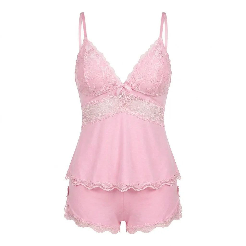 Lace Trim Cami Pajama Set | Women's Sleepwear Two-Piece 6