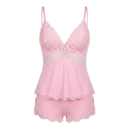 Lace Trim Cami Pajama Set | Women's Sleepwear Two-Piece 6