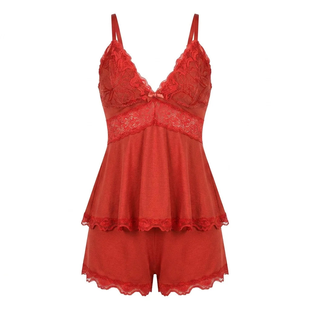 Lace Trim Cami Pajama Set | Women's Sleepwear Two-Piece 9