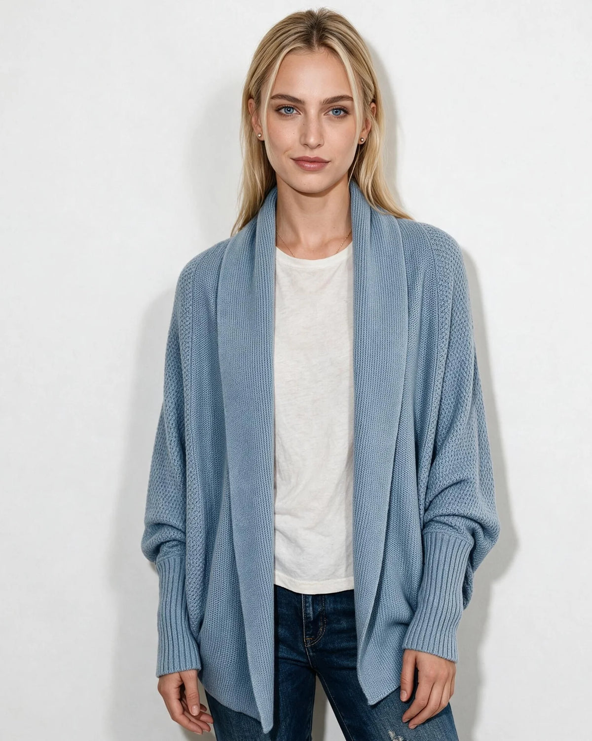 Longline Women's Cardigan | Dolman Sleeve Knit Sweater 6